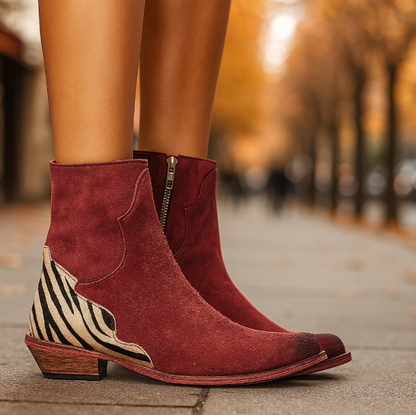 Stivali Urban da donna con particolare zebrato